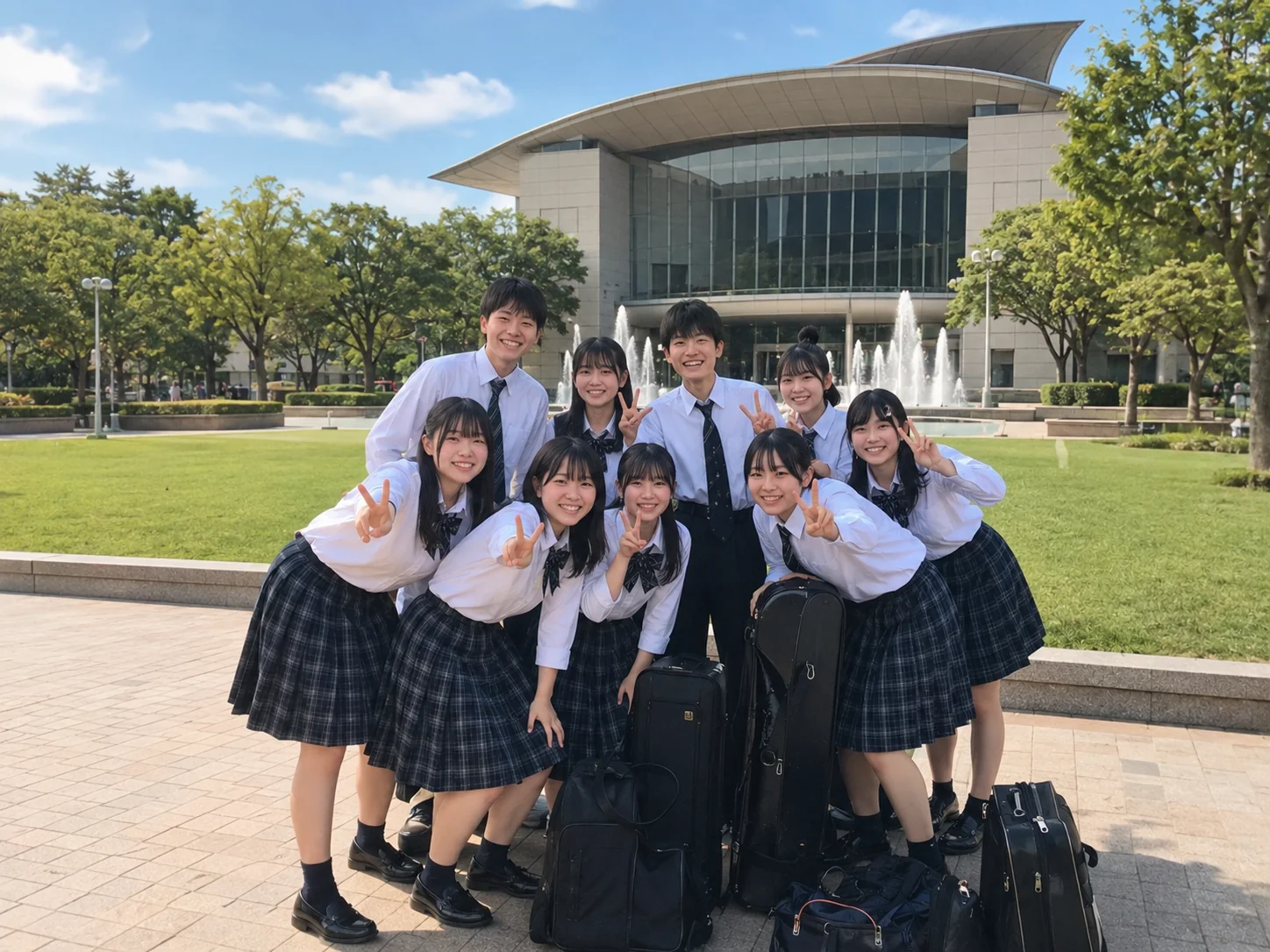 会場入りした合奏部の高校生｜本番前の表情も撮影｜演奏会DVD撮影