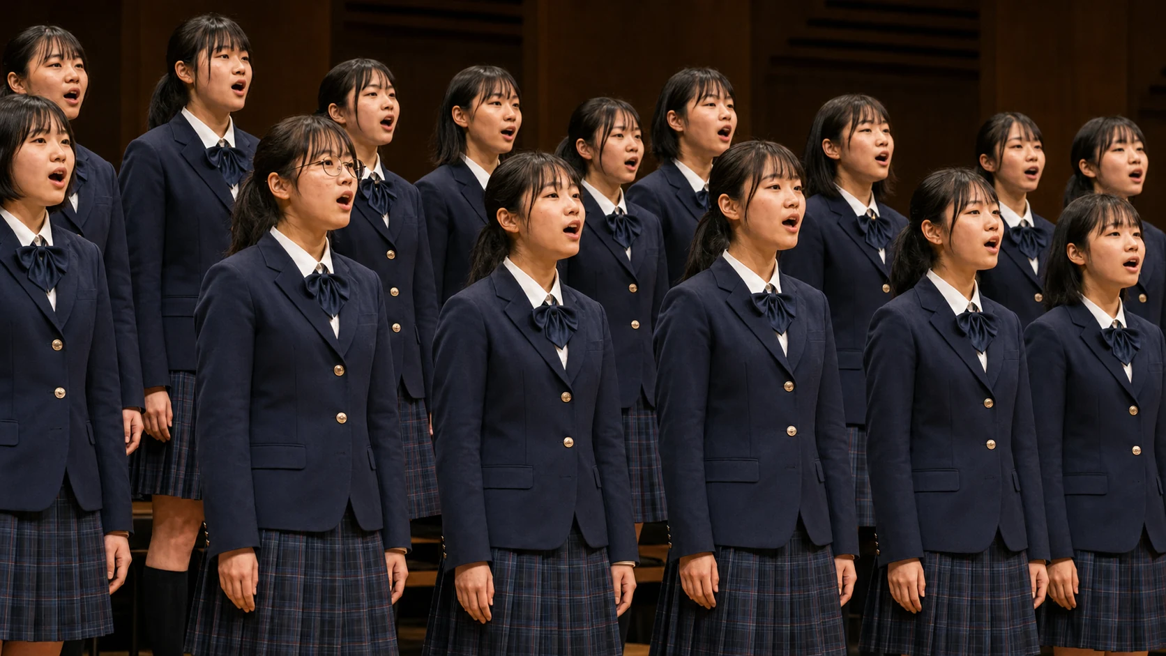 ステージで演奏する合唱と楽団|合唱コンクールDVD撮影