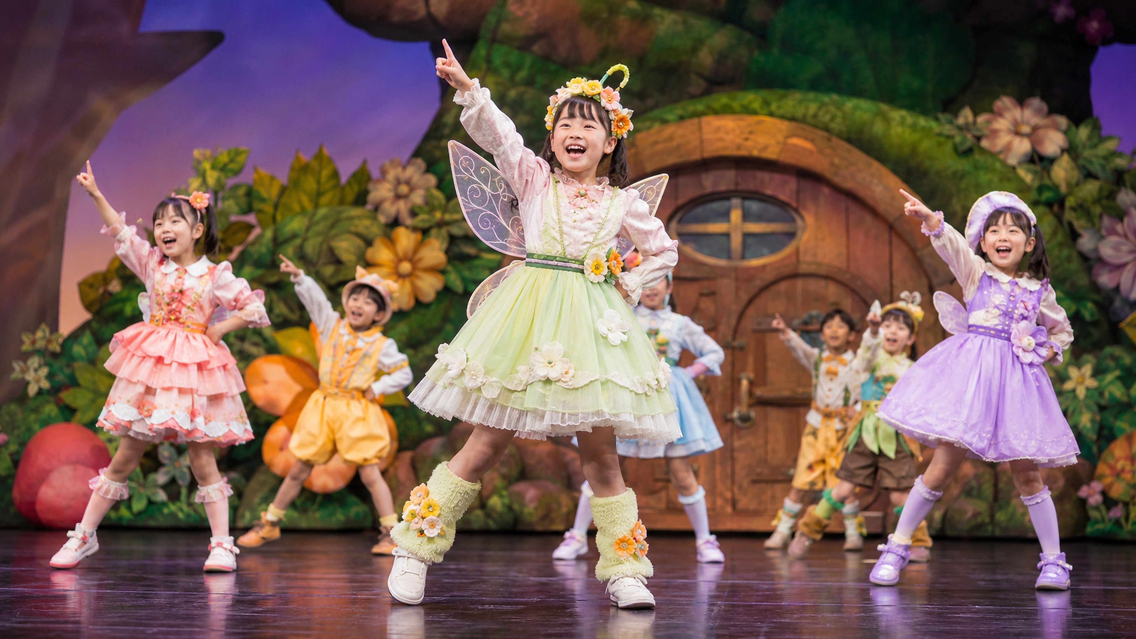 日本人キャストによる子どもミュージカル撮影イメージ